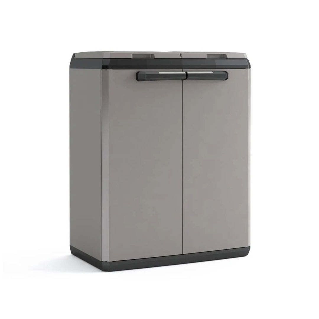 Keter-afvalkast, inhoud 2x110 l, handmatig te openen deksel, geschikt voor gebruik buitenshuis, 241065