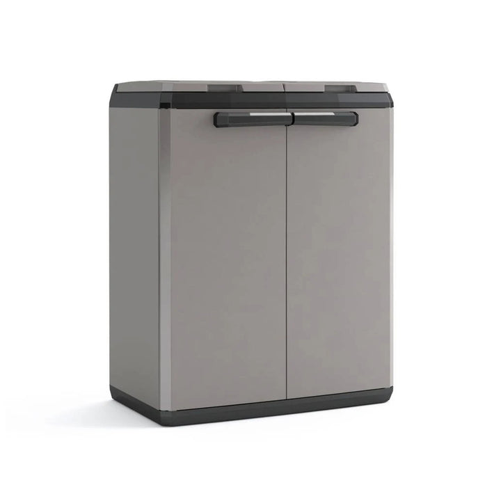 Keter-afvalkast, inhoud 2x110 l, handmatig te openen deksel, geschikt voor gebruik buitenshuis, 241065
