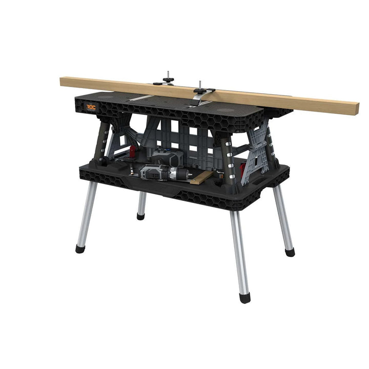 Opvouwbare werkbank 2.0 van Keter, draagvermogen 453 kg, werkoppervlak 85 x 56 cm, stabiele metalen poten, 271269