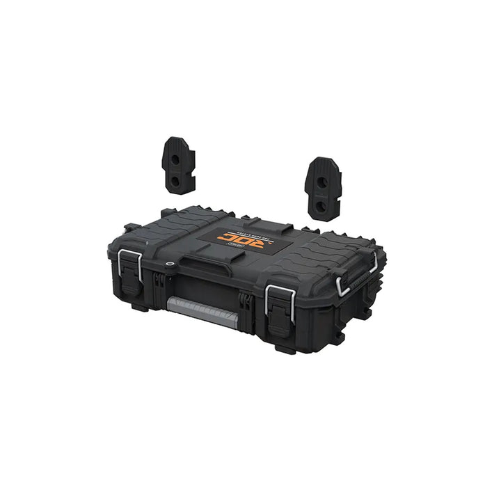 Set van 3 gereedschapskisten Keter ROC Pro Gear 2.0, totale inhoud 110 l, beschermingsklasse IP65, afneembare telescopische handgreep, afsluitbaar met een hangslot, 256982