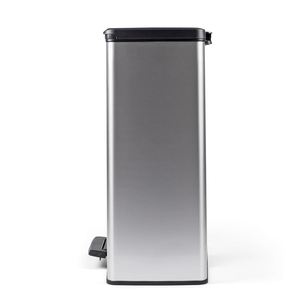 Curver-afvalbak met pedaal, 2x26L, gemetalliseerd, zilverkleurig, 251002