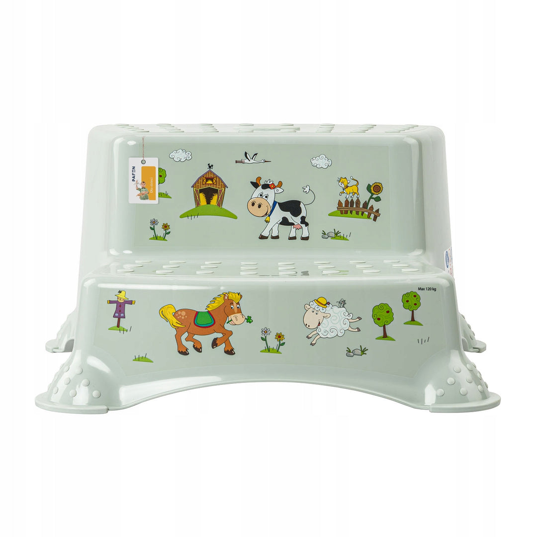 Keeeper kinderstapje met twee treden, met antislipfunctie, serie "Funny Farm", draagvermogen tot 120 kg, 1003132006300