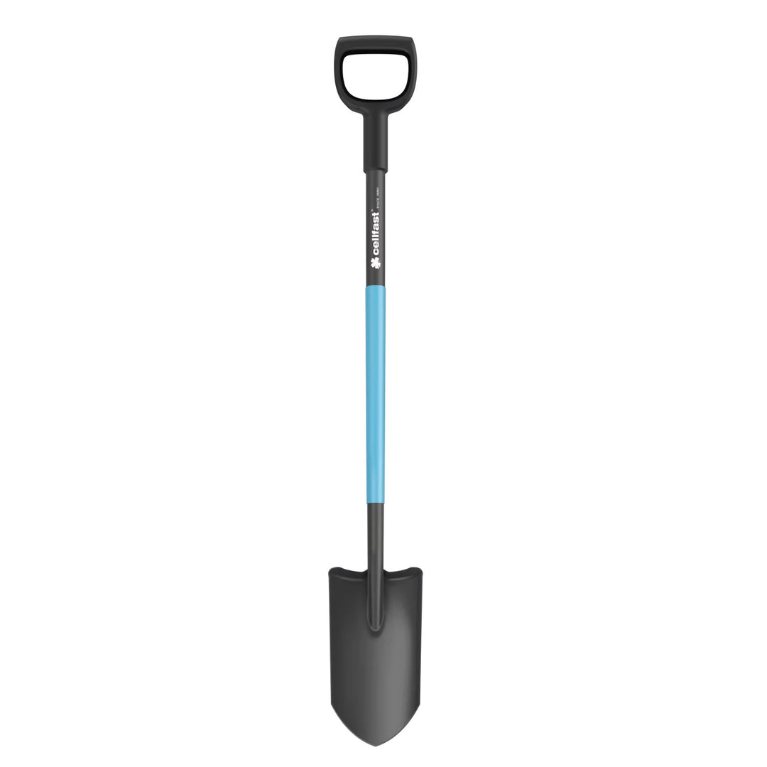 Kwekerij-/drainagespade, geharde, geslepen kop, ergonomische steel, lengte 129 cm, Cellfast, CELLPRO