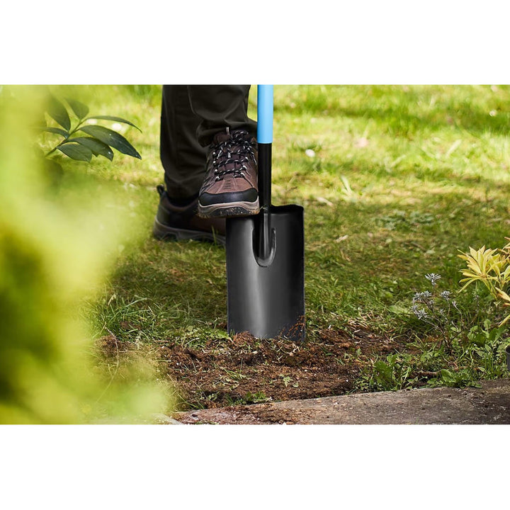 Kwekerij-/drainagespade, geharde, geslepen kop, ergonomische steel, lengte 129 cm, Cellfast, CELLPRO
