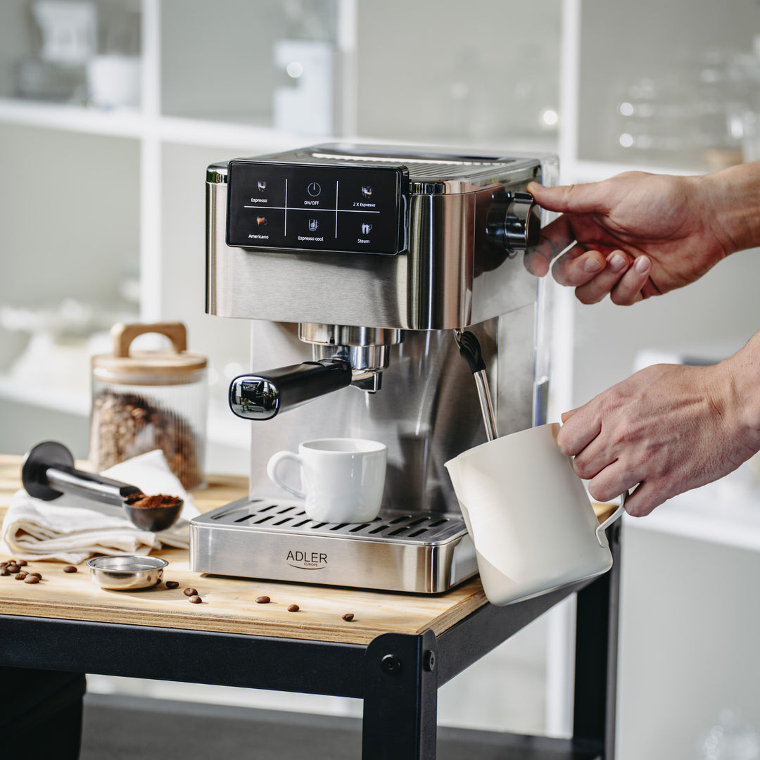 Koffiezetapparaat 20 bar, Thermoblock, melkopschuimer, 5-in-1, Adler AD 4390