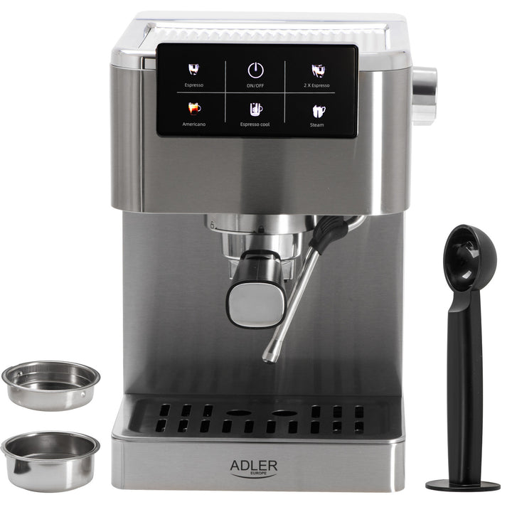 Koffiezetapparaat 20 bar, Thermoblock, melkopschuimer, 5-in-1, Adler AD 4390