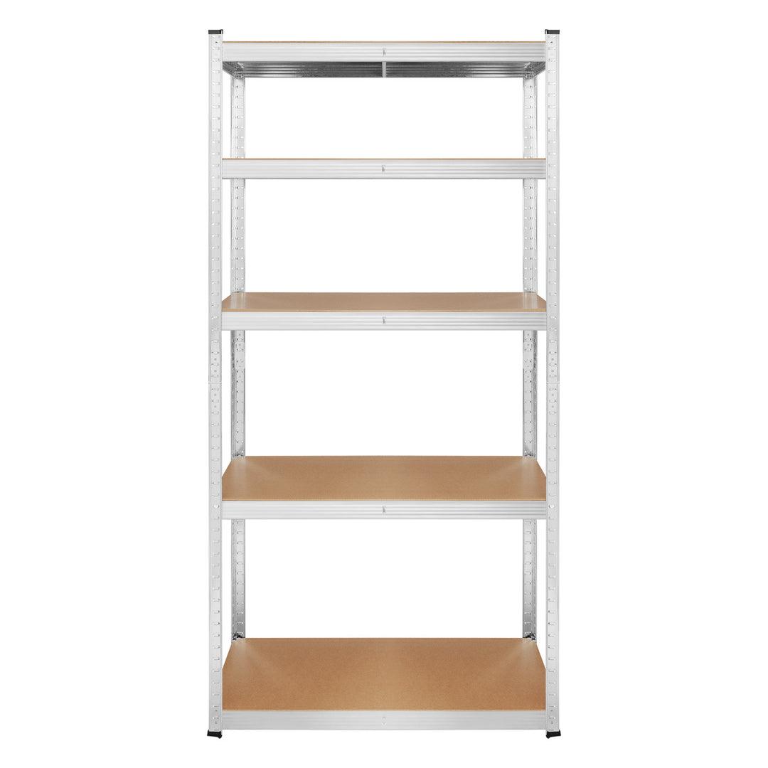 Metalen magazijnrek, 5 legplanken, maximale belasting tot 750 kg, 180x90x40, zilverkleurig, Rebel