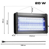 Insectenverdelgingslamp voor muggen, vliegen en motten, elektrische val, UV, 20 W, Vayox