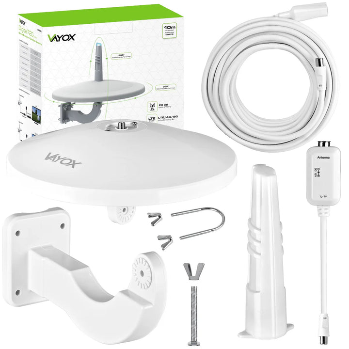 DVB-T/T2 Digital720 combo omnidirectionele antenne, wit, VA0066, Vayox