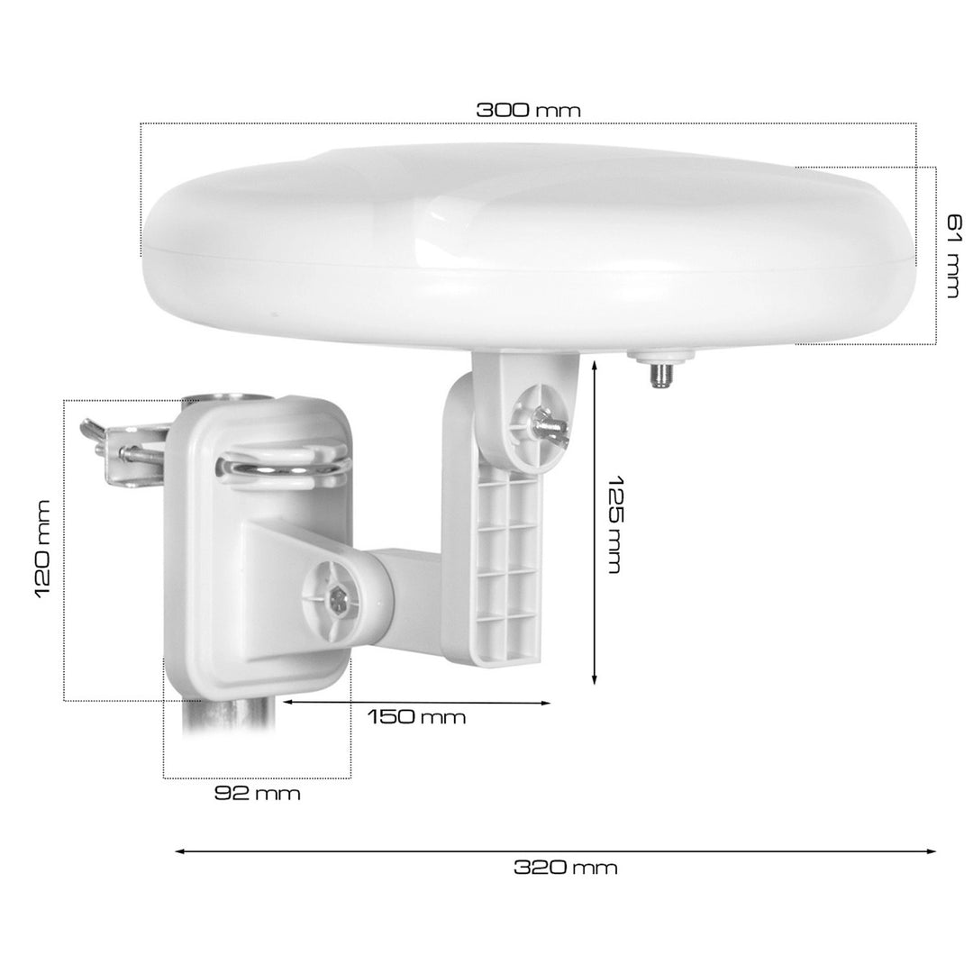 Digital360 4G LTE FM VHF UHF VA0024 Vayox buitenantenne