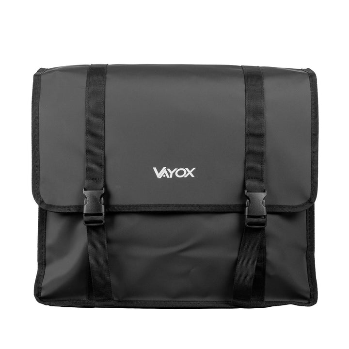 Dubbele PVC-fietstas voor de bagagedrager met handvat, zwart, 40 l, VA0446, Vayox