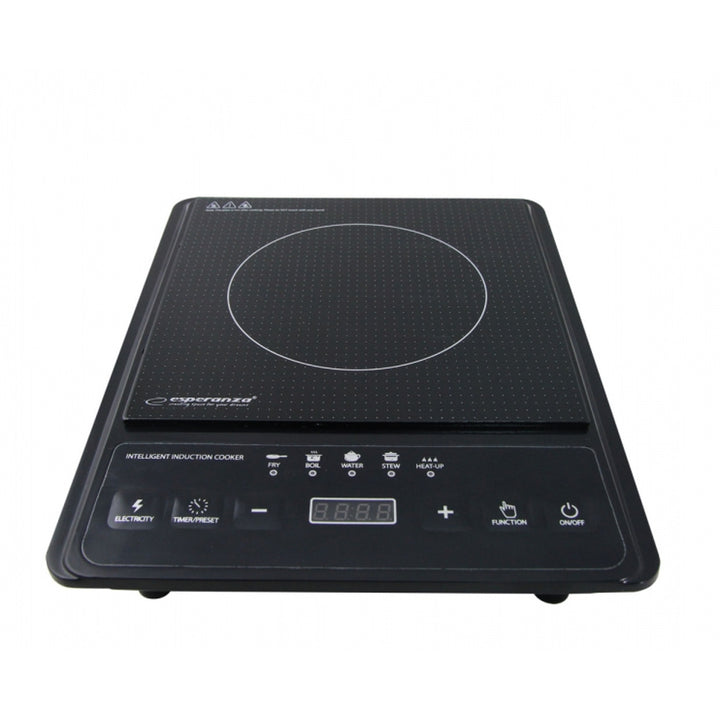Esperanza inductiekookplaat, vermogen 2000 W, 5 voorgeprogrammeerde functies, groot display, Krakatau