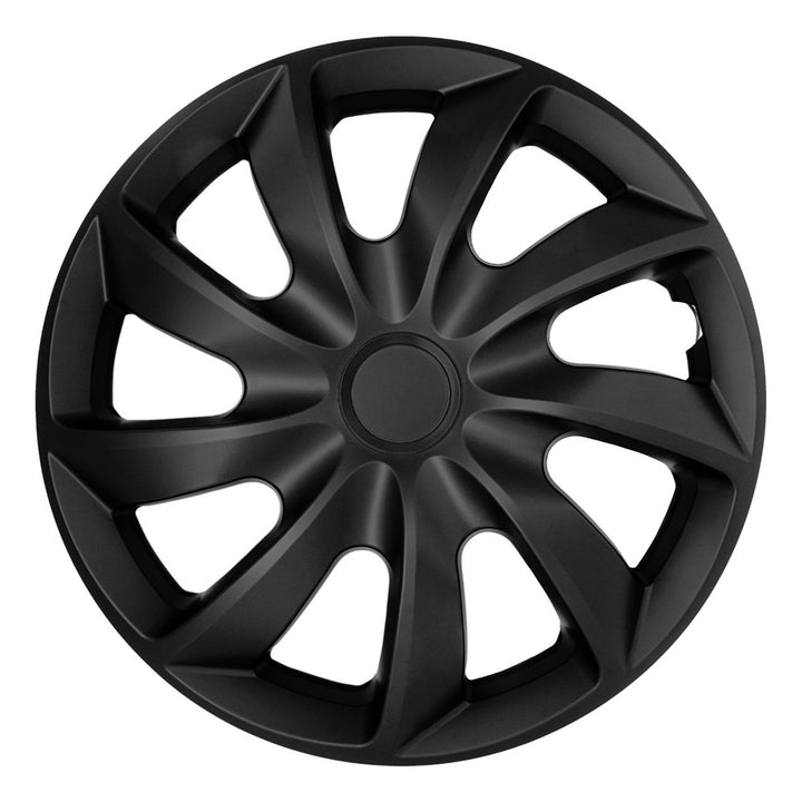 Universele autowielkappen 14'' NRM Quad, matzwart, 4 stuks