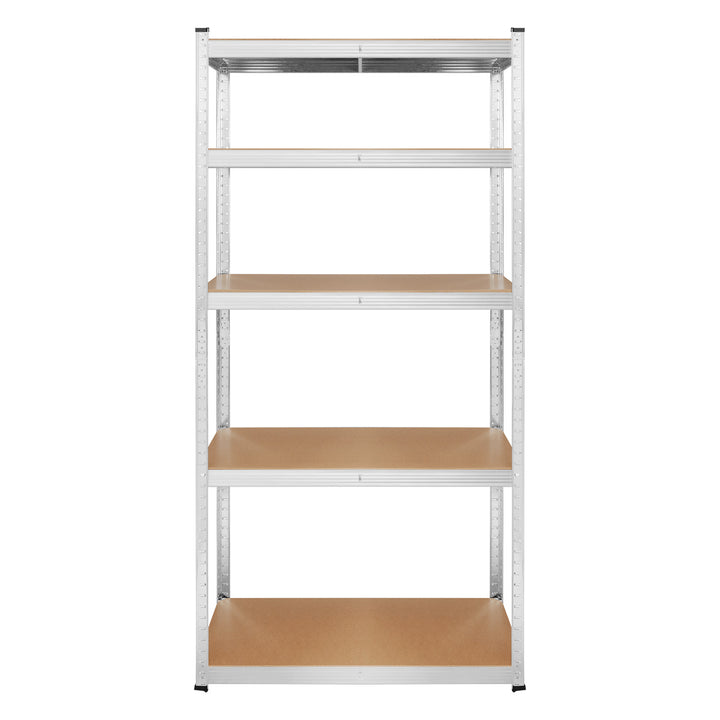 Metalen magazijnrek, 5 planken, maximale belasting tot 750 kg, 180 x 90 x 40, zilverkleurig Rebel, 2 stuks