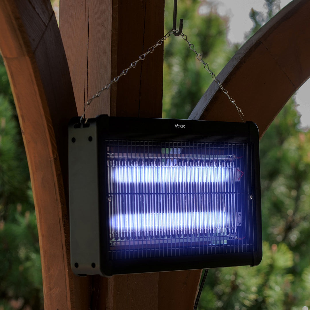 Insectenlamp tegen muggen, vliegen en motten, elektrische val, UV, 20 W, Vayox, 2 stuks