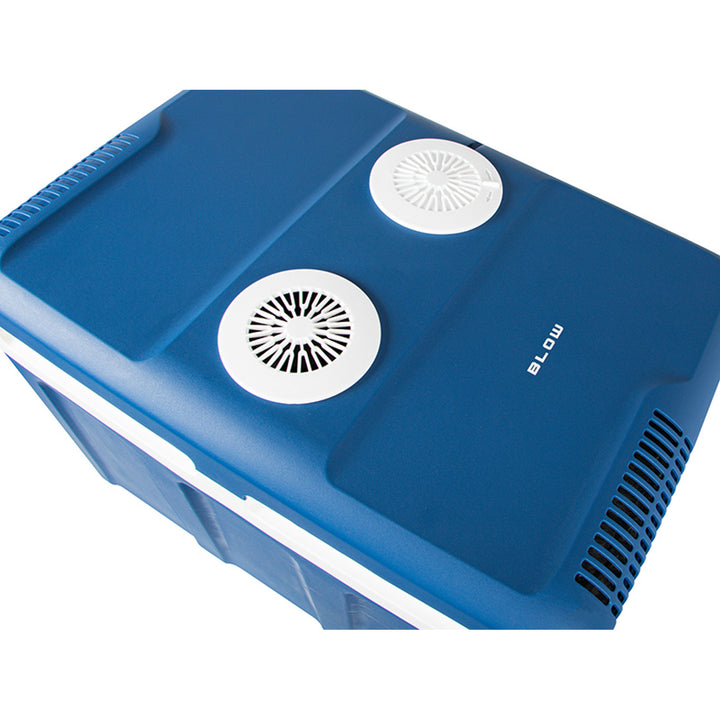 Blow-koelbox voor in de auto, met wieltjes, inhoud 42 l, verwarmingsstand, spanning DC 12 V en AC 100 V-240 V, 44-210