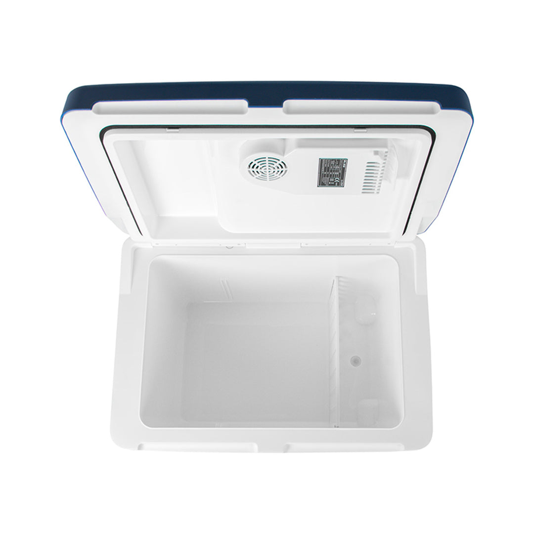Blow-koelbox voor in de auto, met wieltjes, inhoud 42 l, verwarmingsstand, spanning DC 12 V en AC 100 V-240 V, 44-210