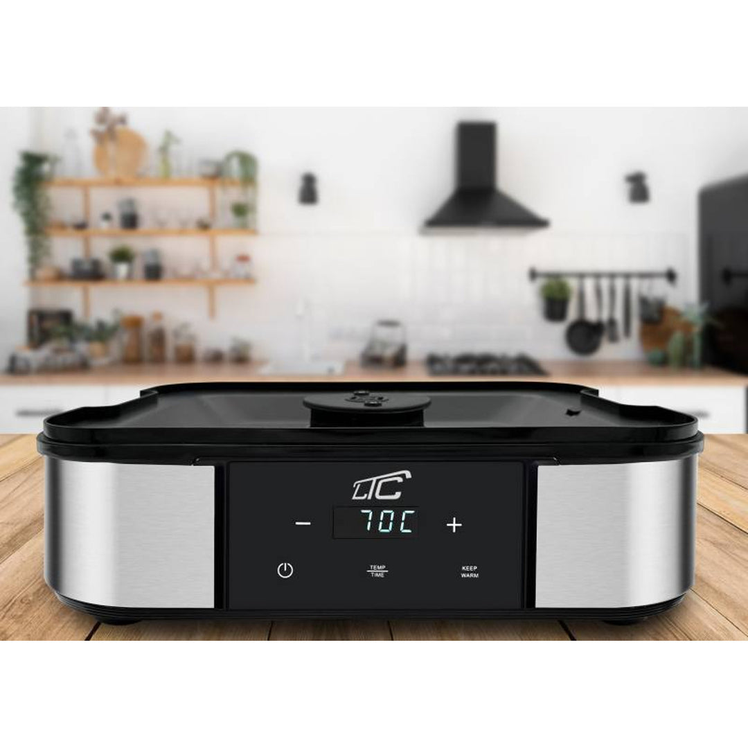 LTC-droger voor paddenstoelen, groenten, fruit en vlees, van metaal, 7 laden, met display, aanraakscherm, vermogen 380 W, functie voor het op peil houden van de temperatuur, LXSR004
