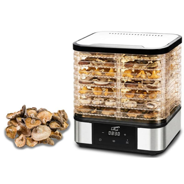 LTC-droger voor paddenstoelen, groenten, fruit en vlees, van metaal, 7 laden, met display, aanraakscherm, vermogen 380 W, functie voor het op peil houden van de temperatuur, LXSR004