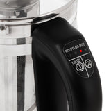 Glazen waterkoker van 1,5 l met thee-ei en temperatuurregeling, 2200 W, LED, 60–100 °C, Adler AD 1299, zwart