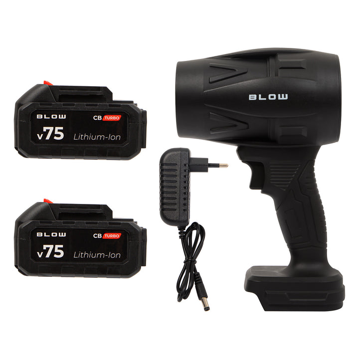 BLOW 21V CB TURBO accu-bladblazer, 130.000 omwentelingen, 2,4 Ah, koffer