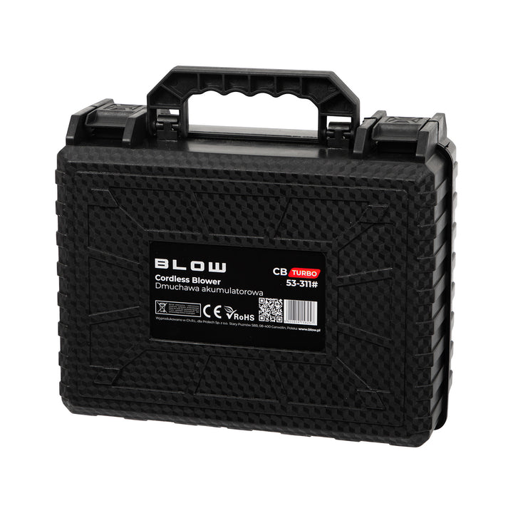 BLOW 21V CB TURBO accu-bladblazer, 130.000 omwentelingen, 2,4 Ah, koffer