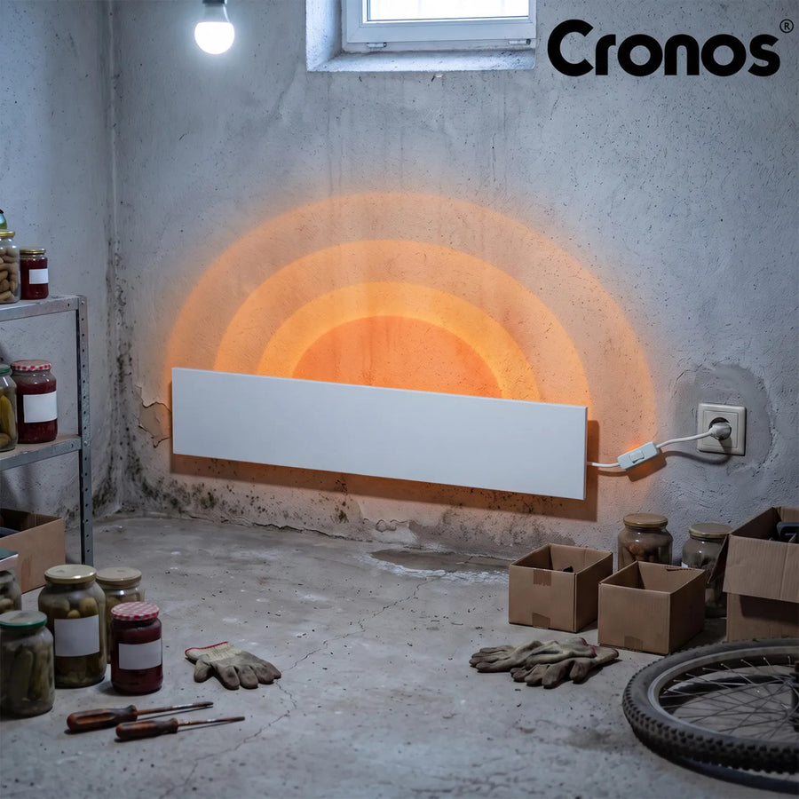 Cronos Anti-Mold infraroodverwarmingspaneel, vermogen 50 W, voor het plaatselijk verwarmen en drogen van vochtige muren, MRH-50