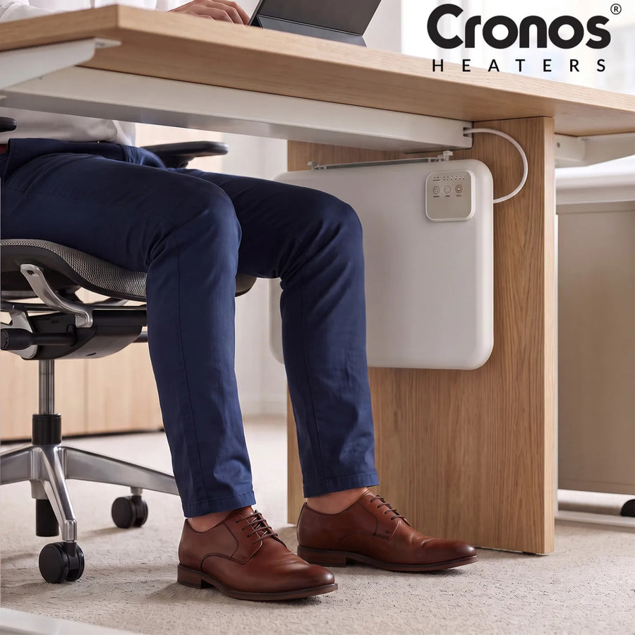 Cronos infraroodverwarmingspaneel voor onder het bureau, vermogen 120 W, timer, 3 standen, DCH-150