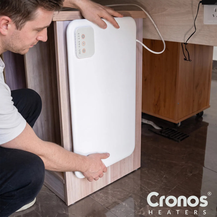 Cronos infraroodverwarmingspaneel voor onder het bureau, vermogen 120 W, timer, 3 standen, DCH-150