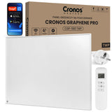 Cronos Graphene infraroodverwarmingspaneel, vermogen 580 W, kleur wit, verwarmt een ruimte tot 16 m², afstandsbediening, PRO CGP-580TWP