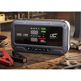 LTC-startbooster, 12.000 mAh, met compressor, zaklamp en powerbank, LCD-display, vermogen 65 W, inclusief kabels en opberghoes, LXJS120