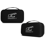 LTC-startbooster, 12.000 mAh, met compressor, zaklamp en powerbank, LCD-display, vermogen 65 W, inclusief kabels en opberghoes, LXJS120