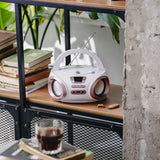 Boombox-radio met CD-MP3, USB, FM-radio, AUX, hoofdtelefoonaansluiting, Adler, AD 1181