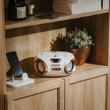 Boombox-radio met CD-MP3, USB, FM-radio, AUX, hoofdtelefoonaansluiting, Adler, AD 1181