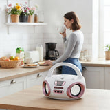 Boombox-radio met CD-MP3, USB, FM-radio, AUX, hoofdtelefoonaansluiting, Adler, AD 1181