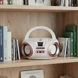 Boombox-radio met CD-MP3, USB, FM-radio, AUX, hoofdtelefoonaansluiting, Adler, AD 1181