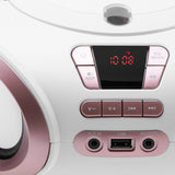 Boombox-radio met CD-MP3, USB, FM-radio, AUX, hoofdtelefoonaansluiting, Adler, AD 1181