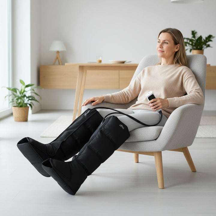 Lymfatische beenmassageapparaat, draadloos, verwarmend, Mediatech, MT6542