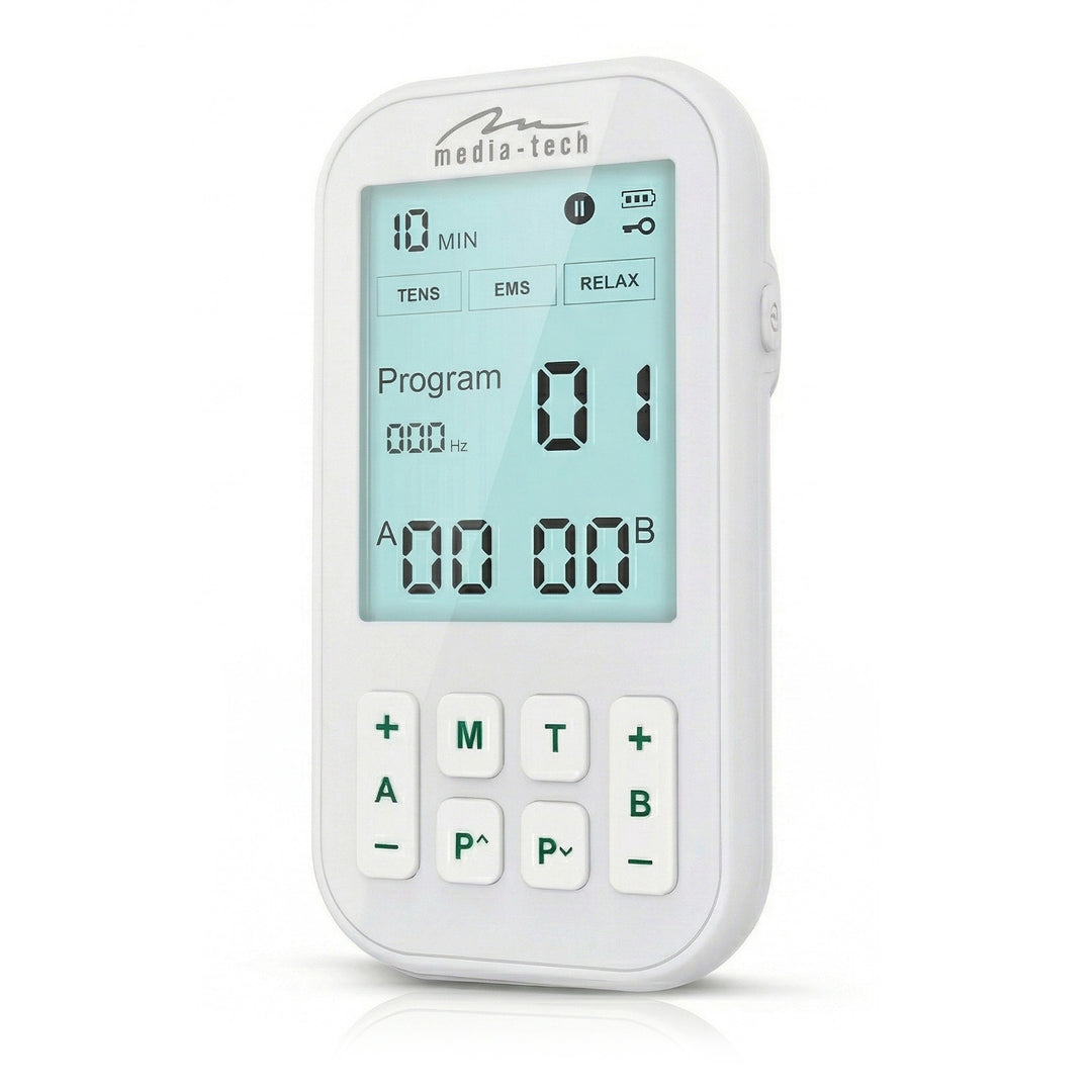 Massageapparaat en elektrostimulator voor spieren, TENS/EMS, 3-in-1-stimulatie, Mediatech, MT6543