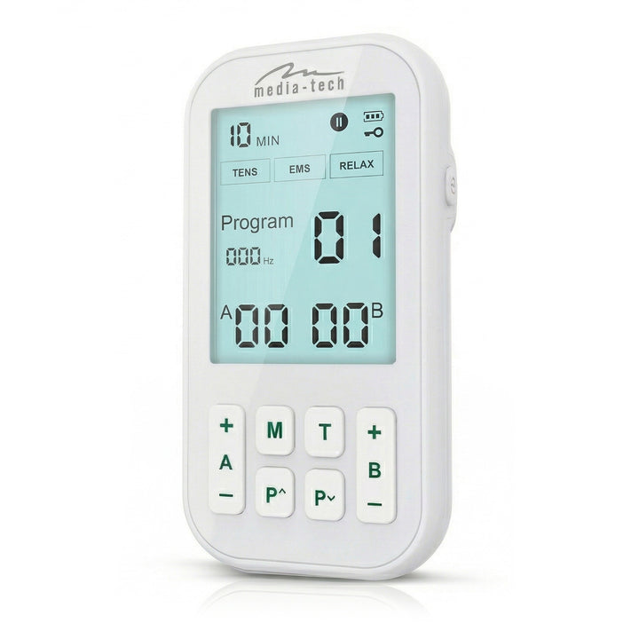 Massageapparaat en elektrostimulator voor spieren, TENS/EMS, 3-in-1-stimulatie, Mediatech, MT6543