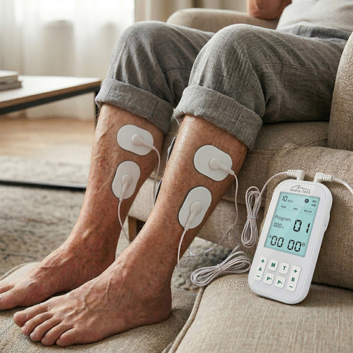 Massageapparaat en elektrostimulator voor spieren, TENS/EMS, 3-in-1-stimulatie, Mediatech, MT6543