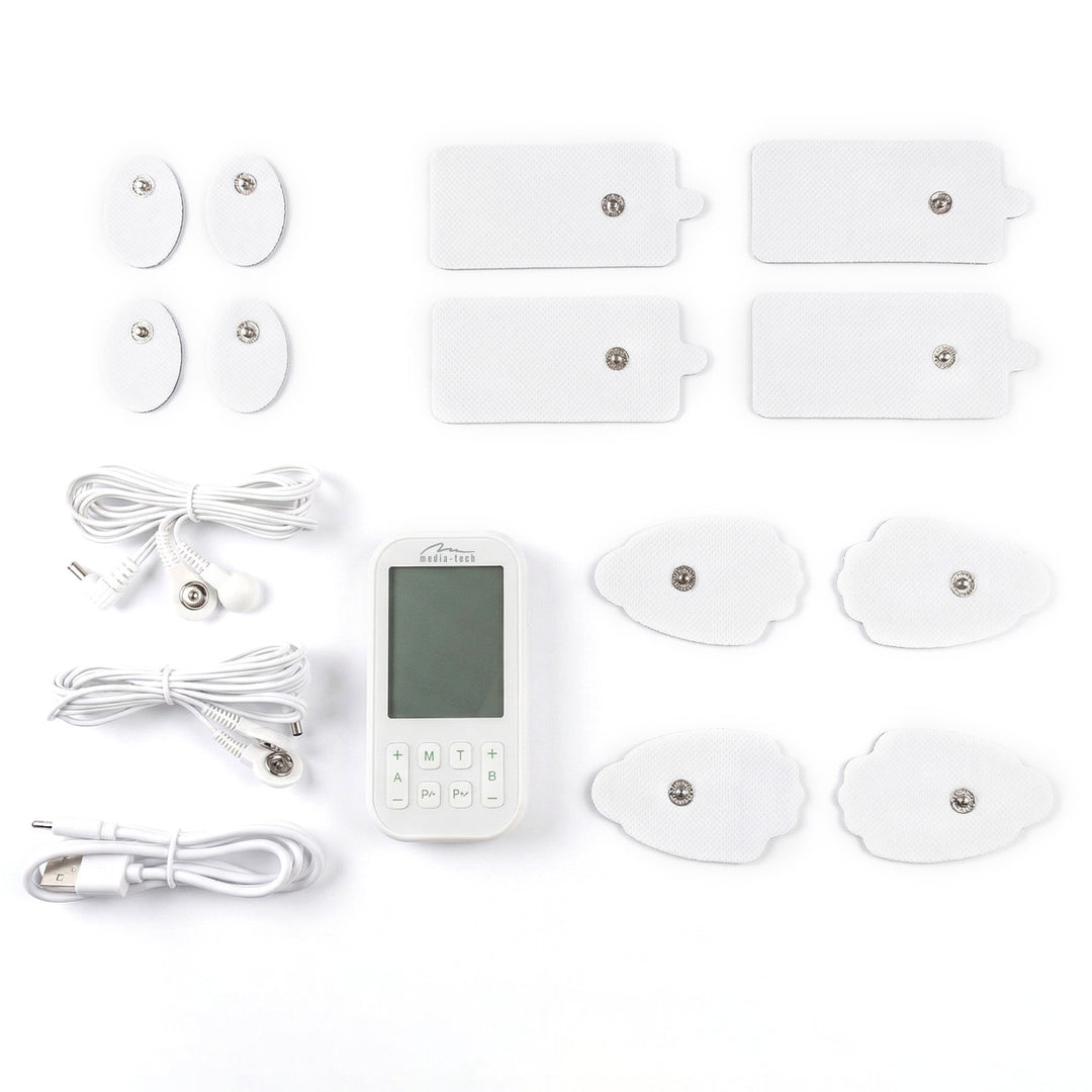 Massageapparaat en elektrostimulator voor spieren, TENS/EMS, 3-in-1-stimulatie, Mediatech, MT6543