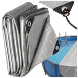 Zilverkleurig zeildoek 120 g 4 x 6 m VA0476, waterdicht, Vayox