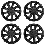 Universele autowielkappen 16'' NRM Quad, matzwart, 4 stuks