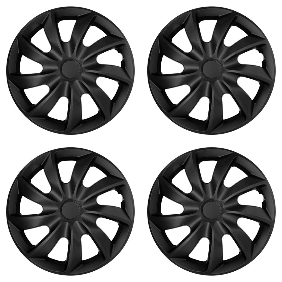 Universele autowielkappen 16'' NRM Quad, matzwart, 4 stuks