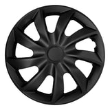 Universele autowielkappen 16'' NRM Quad, matzwart, 4 stuks