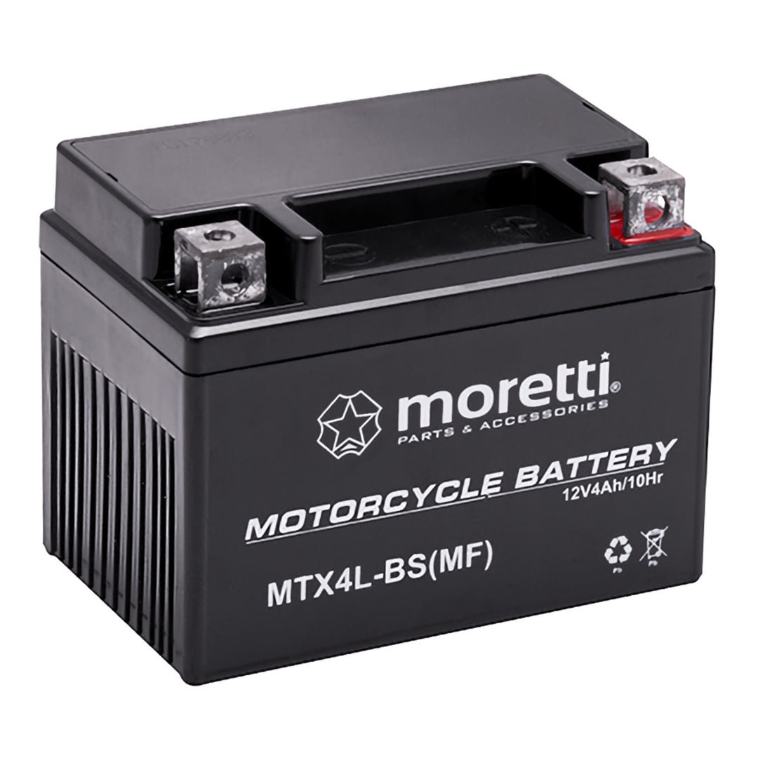 Moretti-accu, 12 V, 4 Ah, AGM (gel), startstroom 50 A, AKUYTX4L-BSXMOR000