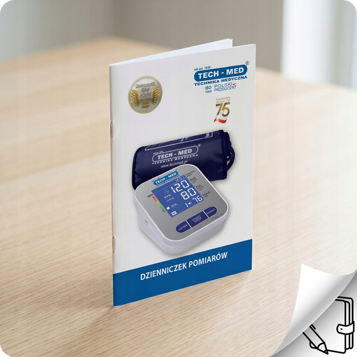 Elektronische bloeddrukmeter, verlicht scherm, manchet 22–32 cm, aritmie-indicator, TMA-10, Tech-Med