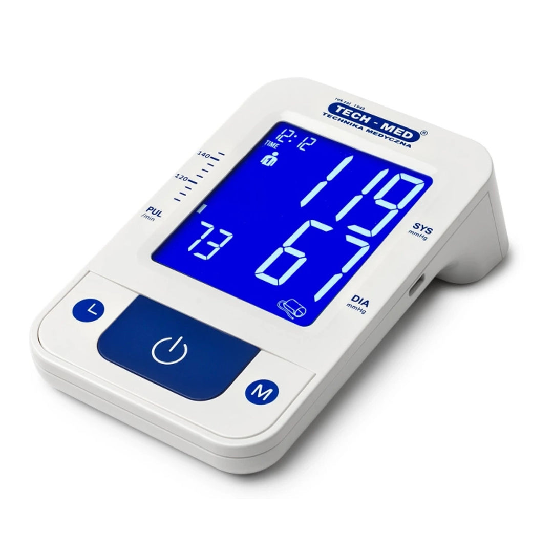 Elektronische bloeddrukmeter, spraakfunctie, manchet 22–42 cm, IHB-indicator, TMA-CONTROL3, Techmed