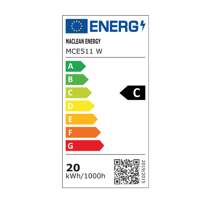 Maclean LED-lamp, wit, 20 W, IP65, 2750 lm, neutraal wit (4000 K) MCE511 W, 2 stuks
